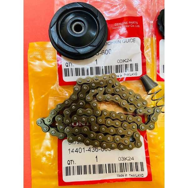 ชุดโซ่ราวลิ้นเวป100/100s 88ข้อพร้อมเปลี่ยน โซ่88ข้อ+ยางกลิ้ง+ยางกด+กระบอกดันโซ่ สำหลับเวป100sเวป100เก่า	