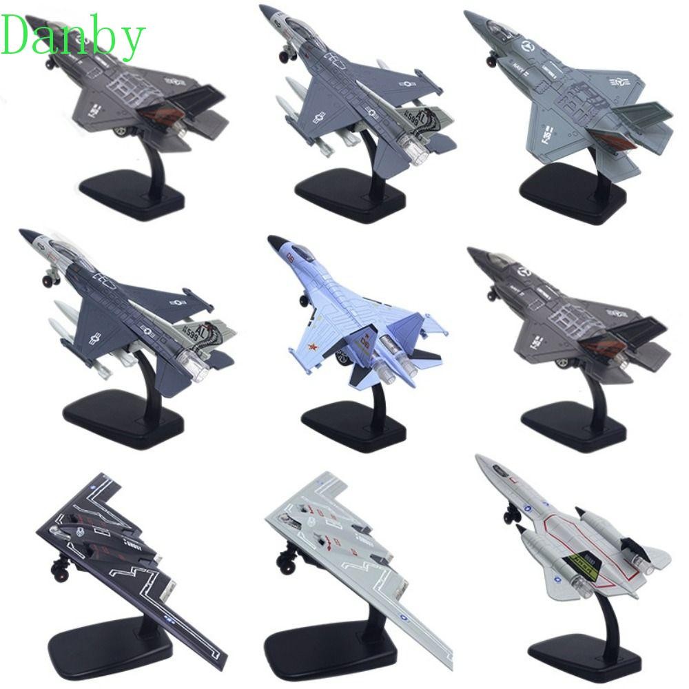 DANBY เครื่องบินรบของเล่น,Diecast F16 F22 F35 Aviao เครื่องบินรุ่น,ตกแต่งโต๊ะจําลองแสงเสียงคอลเลกชัน