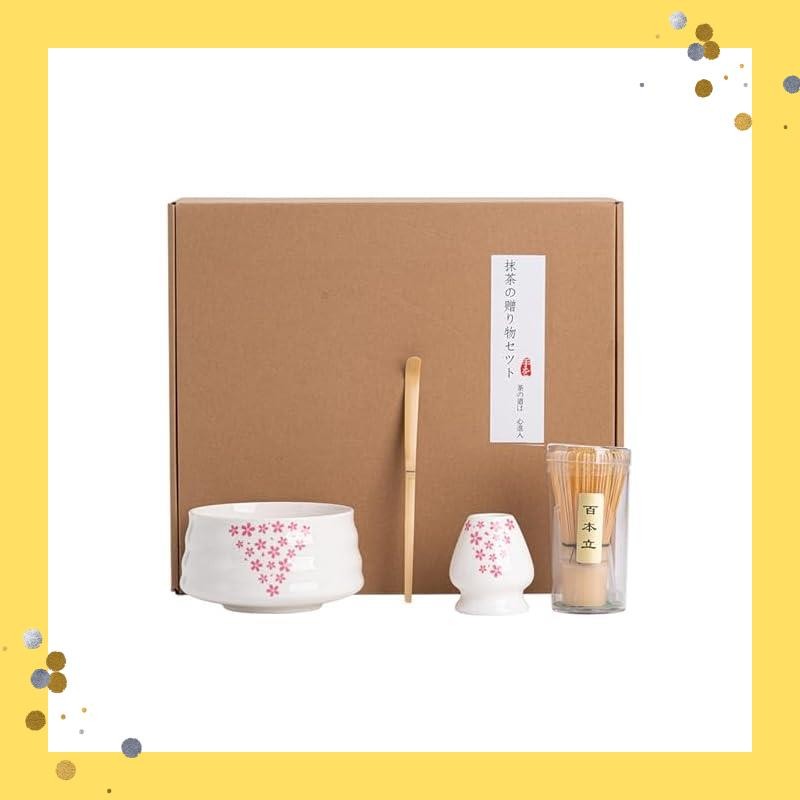 Tea set, matcha set, tea set, 100 pieces, Chasen, Chasen stand, Chashaku, Chashaku, Chasab spoon, Ma