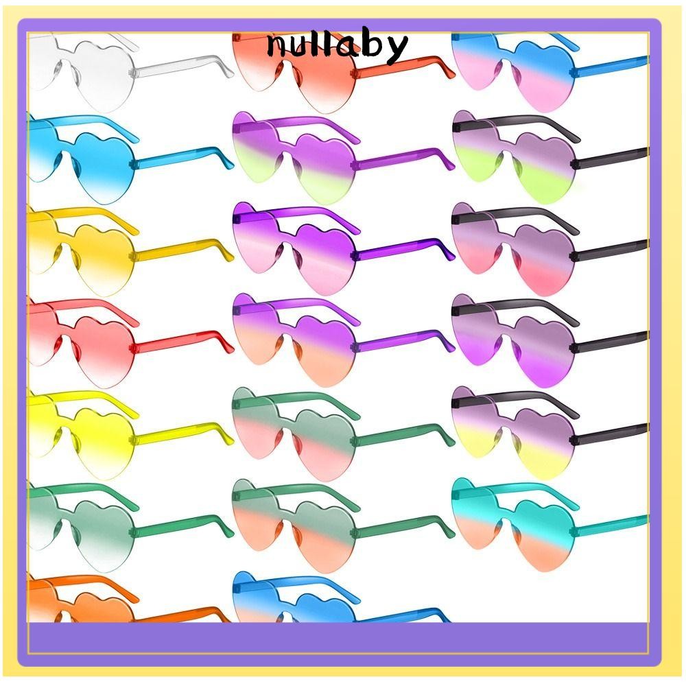 NULLABY Heart Glasses Candy Color Funny Adult Shades