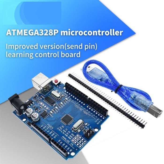 (KB) UNO R3 CH340 ATMEGA328P PLUS CABLE และ PIN HEADER COMPATIBLE