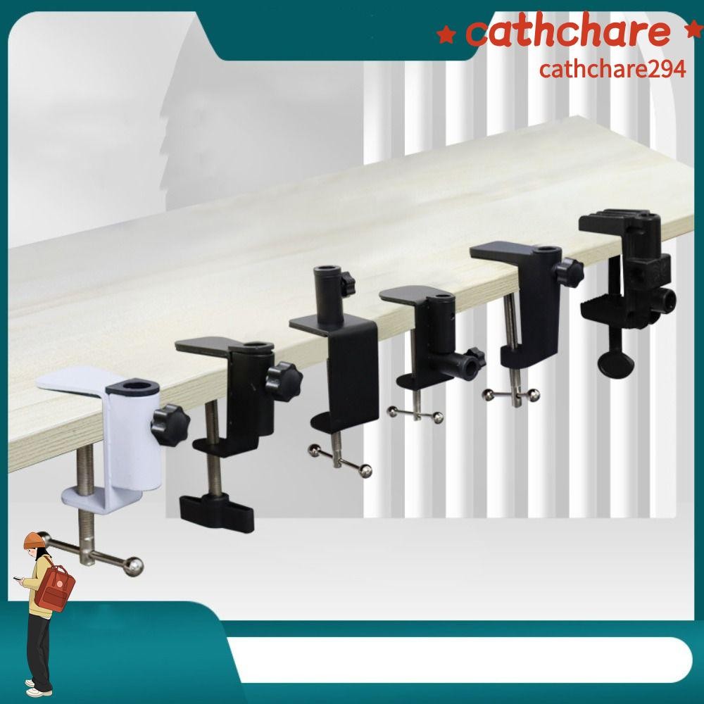 แคทชรี294 คลิปหนีบโคมไฟตั้งโต๊ะ,ที่หนีบยึดพลาสติกโลหะ,อุปกรณ์หนีบข้างเตียงตั้งโต๊ะสีดําสีขาวทนทาน