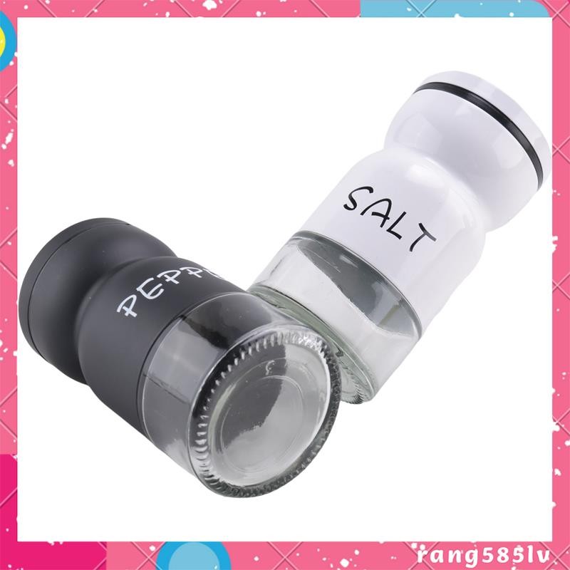 ชุดเครื่องปั่นเกลือและพริกไทย Farmhouse พร้อมฝาปิดปรับได้ ตกแต่ง ชุดเครื่องปั่นน่ารัก rang585.th