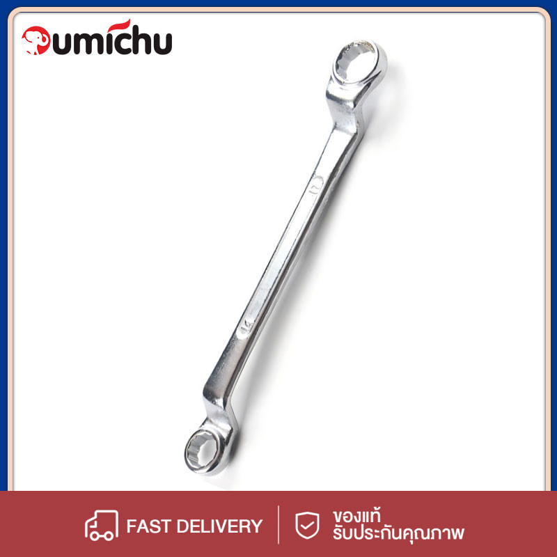 OMC ประแจแหวน คอ 75 องศา (เบอร์ 8*10 - 24*27 mm.) เหล็ก CR-V ของแท้ ประแจแหวน คอ75 ประแจแหวน2ข้าง ประแจแหวนคู่ ของแท้ 10