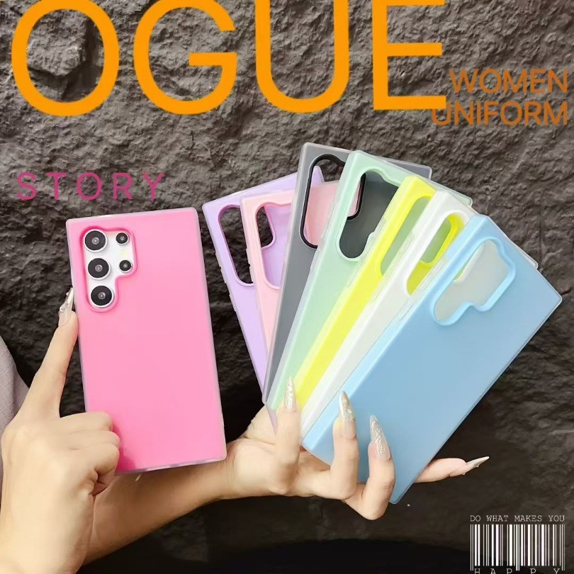 SAMSUNG สําหรับSamsung Galaxy S25 FE S23 FE S20 FE S25 S23 S22 Ultra S25 S23 S22 Plusเคสโทรศัพท์Soft Matte Candyโปร่งใสกันกระแทก