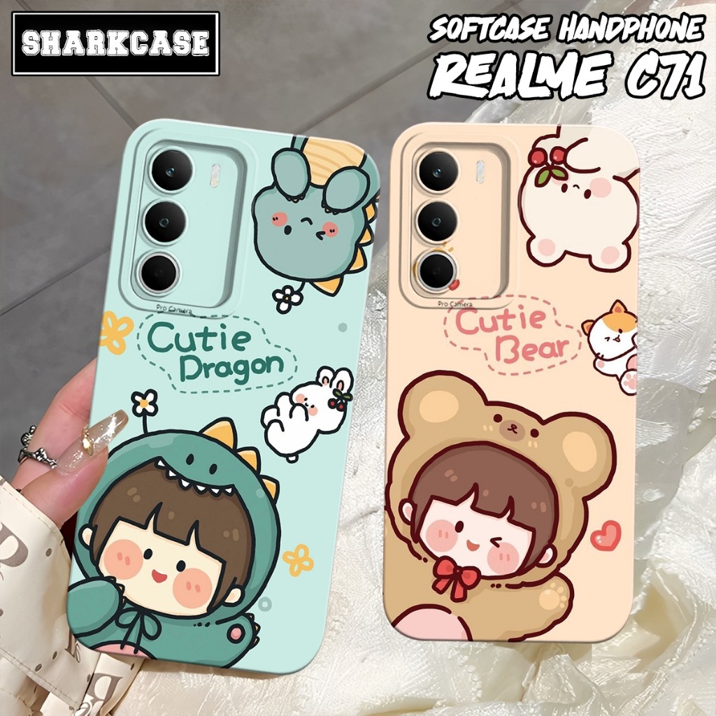 Case Realme C71 4G 2025 / Realme C75 / Realme C75X - Contemporary Cute Bear Motif - Softcase Pro Cam