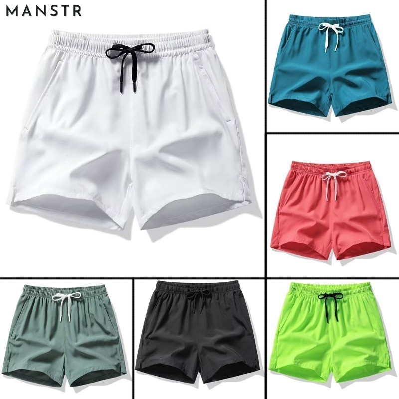 [6 สี] กางเกงขาสั้นชายผู้หญิง – สีชมพู/เขียวทหาร/ฟ้าฮาวาย แห้งเร็ว ใส่สบาย สำหรับเล่นกีฬา ชายหาด ขนาด M-5XL