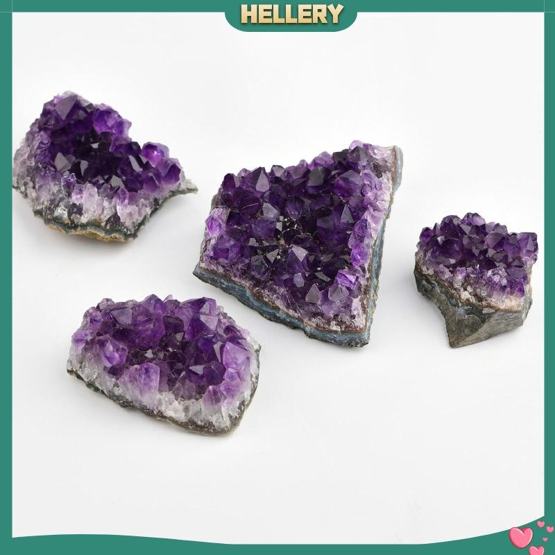 [HelleryPH] คลัสเตอร์คริสตัลอเมทิสต์สีม่วงลึก Uruguya Quartz Geode สําหรับ Lucky ; ตกแต่งบ้าน