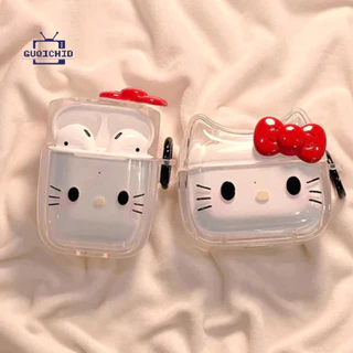 เคสแอร์พอต Kitty การป้องกันการตก ซิลิโคนนิ่ม Soft Case Anti-Lost เคสหูฟังบลูทูธไร้สายน่ารัก เหมาะสำหรับ AirPods 2 3 4