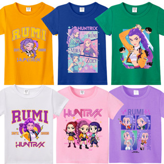 พลีเวอร์แขนสั้นสไตล์คาเฟ่สำหรับเด็ก ออกแบบตามธีม KPop Demon …