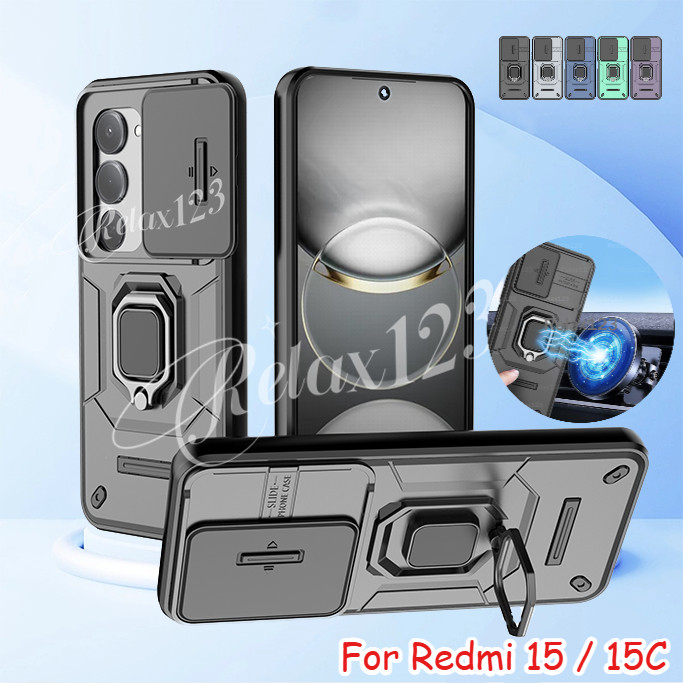 สําหรับ Redmi 15 5G 2025 Xiaomi Redmi15 15C Redmi 15 C 15Redmi 15C 4G 5G ปลอก 2025 เลนส์สไลด์กล้องเก