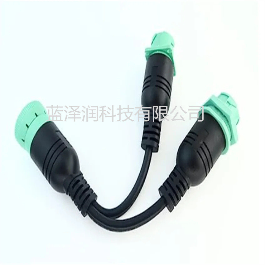 J1939 ประเภท 2 ประเภทแยกเครื่อง Y สาย 1 ชายหญิง 9 พิน Joint 0.3M Heavy Card Detection Line