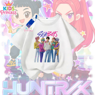 COD (จัดส่งตลอด 24 ชั่วโมง) Kpop Demon Hunters ผ้าฝ้าย 100% เสื้อเชิ้ต 90-150CM N278