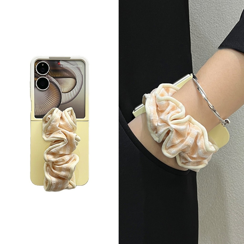 LUKEN InsเกาหลีGradientผิวสีรู้สึกสีขาวสีดําตารางนุ่มเคสโทรศัพท์สําหรับZ Flip 7 6 5 4 3 Xiaomi MIX Flip2 MIXพลิกกันกระแทกปกแข็งสําหรับOppoค้นหาN2 Flip N3 Flip