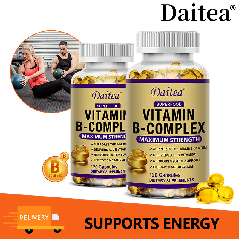 Daitea Vitamin B Complex - สุขภาพภูมิคุ้มกัน รองรับพลังงาน & ระบบประสาท รองรับ - 120 แคปซูล