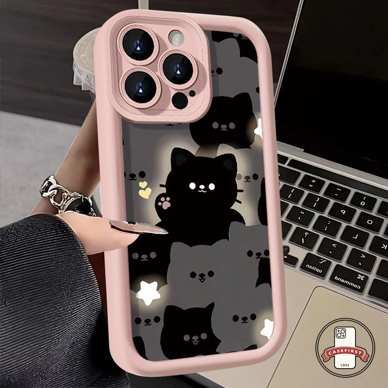 คู่รักการ์ตูนแมวน่ารักเคส Tpu อ่อนสำหรับ Realme C53 C21 C11 C51 C35 C25 C55 C67 C12 8i 7i 11 5 6i 5i C15 C20 C25Y C30 ราคา ถูกที่สุด ดีลบีเคเค แกลเลอรีภาพที่ 3