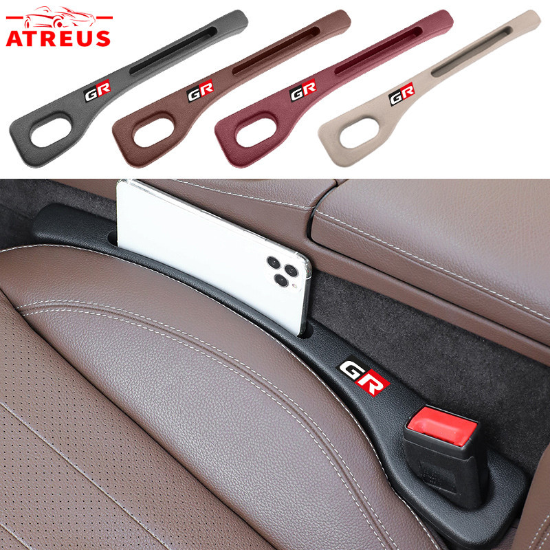 1/2ชิ้น Toyota GR รถ ที่นั่ง ฟิลเลอร์ ด้านข้าง ตะเข็บ ปลั๊ก แถบ ป้องกันการรั่วไหล เติม ฟิลเลอร์ช่องว่างที่นั่งรถยนต์ สำหรับ Toyota Prius Fortuner Corolla Cross CHR Camry Wish Vios Veloz Estima Sienta Yaris Ativ Altis Hilux Revo bZ4X Hiace