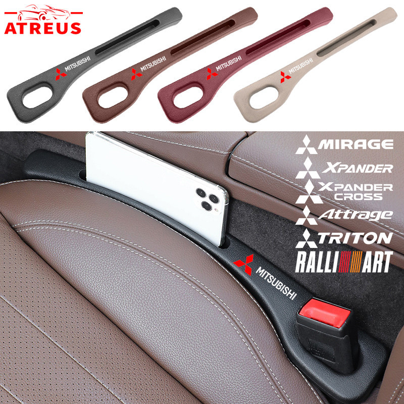 1/2ชิ้น Mitsubishi รถ ที่นั่ง ฟิลเลอร์ ด้านข้าง ตะเข็บ ปลั๊ก แถบ ป้องกันการรั่วไหล เติม ฟิลเลอร์ช่องว่างที่นั่งรถยนต์ สำหรับ Mitsubishi Xpander Cross Triton Grandis Attrage Mirage Outlander Xforce Pajero Sport ASX