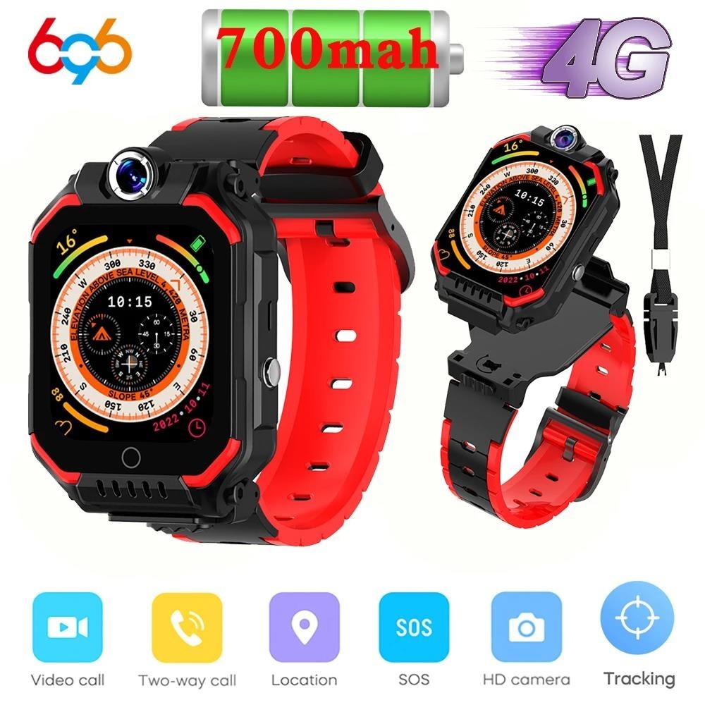 696 Kids 4G Video Call HD Camera 360 ° นาฬิกาหมุนกันน้ํา LBS Wifi ตําแหน่งเสียง Micro Chat เด็ก SOS 
