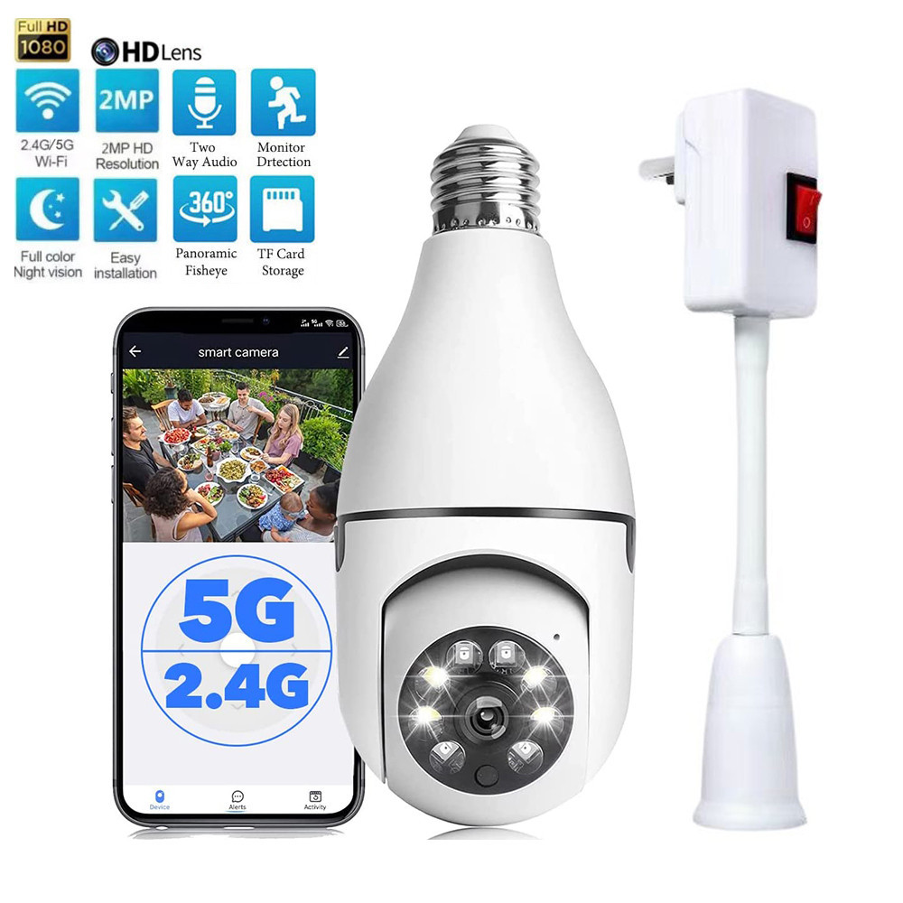 คมชัด YI IoT 1080P กล้องหลอดไฟ HD สำหรับ 5G & 2.4Ghz WIFI