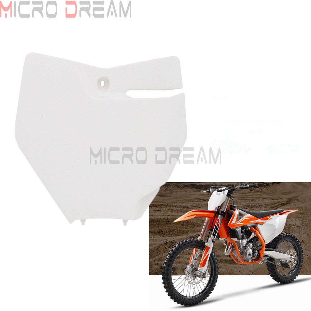 MD2016-2017 White Enduro Motocross Dirt Bike Plastic Front Number Plate For SX XC-W EXC-F SX-F XC XC