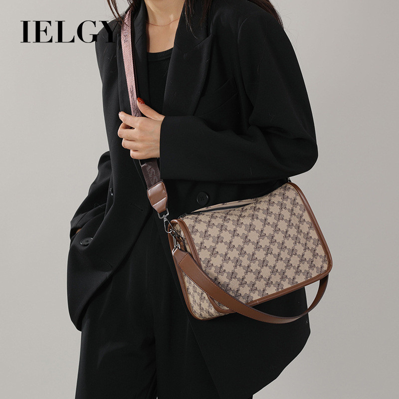 Ielgy Retro Fashion Commuter All-Match กระเป๋าสะพาย Boston Diagonal Bag