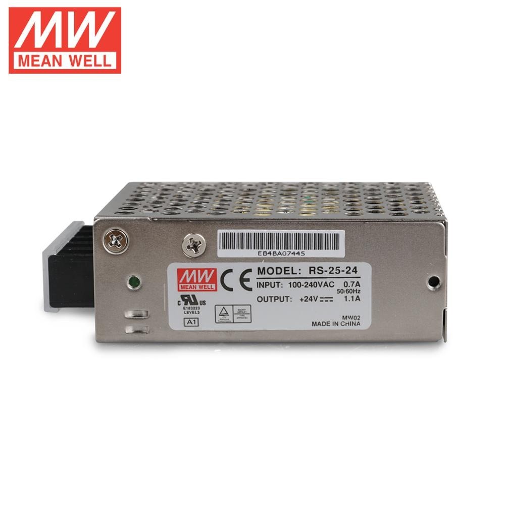✹MEAN WELL RS-25-24 25W 24V Switching Power Supply 110V/220V AC to 24V DC 1.1A Power Unit 5G Viberat