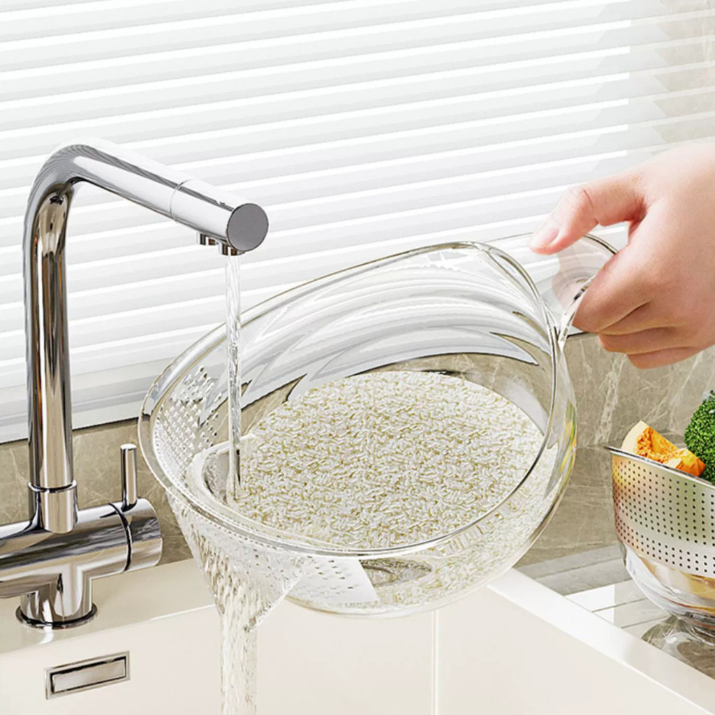 ตะกร้ากรองน้ำล้างผลไม้ ซาวข้าว ที่ล้างผักผลไม้ ระบายน้ำได้ 
 - รูปที่ 6