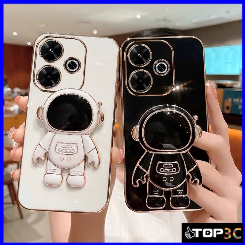 เคส redmi 13 4G/13C 5G/12C/12/10C/10A/9C/9/9A/9T/Poco M6 4G Nasaนักบินอวกาศขาตั้งเคสโทรศัพท์YHY