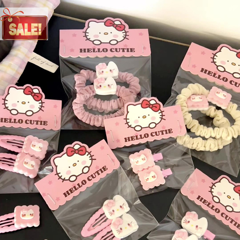 Bl 1 คู่ BB คลิป Bangs คลิปใหม่ Kawaii การ์ตูน Sanrio Hello Kitty Hairpin ชุดของขวัญหวานน่ารักเจ้าหญิงลูกแมว Hairpin A