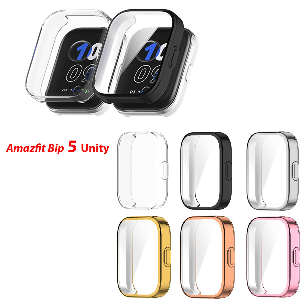 ฝาครอบป้องกันเคส TPU แบบนุ่มสําหรับฟิล์มกันรอยกันชน Huami Amazfit Bip5 Bip 5 Unity