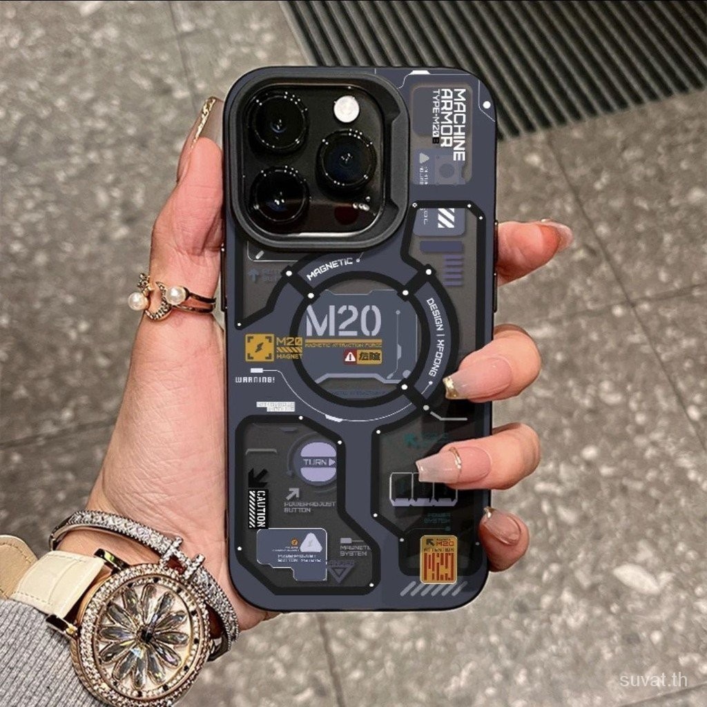 เคสโทรศัพท์ iPhone แบบกลไกพังก์ที่เข้ากันได้กับ iPhone 15 13 12 11 PROMAX xsmax 13pro 11 12 14 15 Pro ป้องกันการเคาะ7/8PLUS XR XS โปร่งแสง6bgj