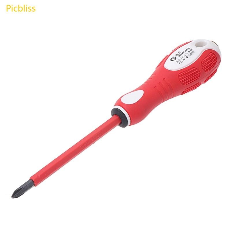 Picbliss 2-In-1 Dual สําหรับหัวไขควงเครื่องทดสอบไฟฟ้าปากกา 500V เครื่องตรวจจับแรงดันไฟฟ้า Too