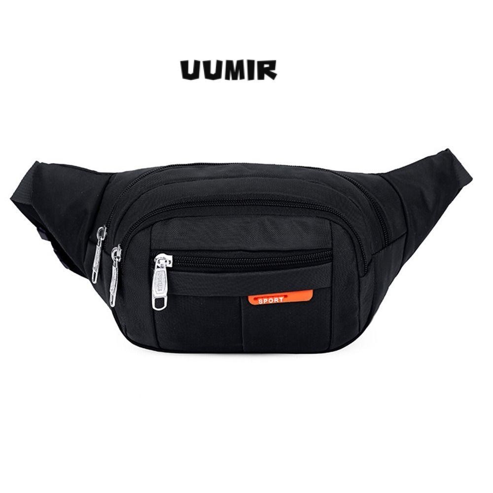UUMIR  กระเป๋าคาดเอวแพ็คกระเป๋า,แพ็คผ้าไนลอนที่ทนต่อการสึกหรอ,ขี่จักรยานพร้อมสายรัดปรับได้สะโพกบอมกระเป๋ากลางแจ้งออกกําลังกาย