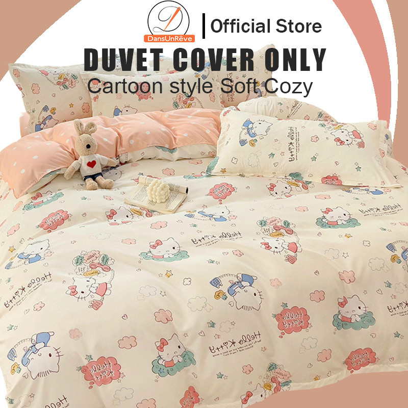 1 ชิ้น ปลอกผ้านวม Snoopy/Hello Kitty/Bear/Monsters University คิตตี้ 3ฟุต/5ฟุต/6ฟุต ไม่มีผ้านวม duvet cover การ์ตูน