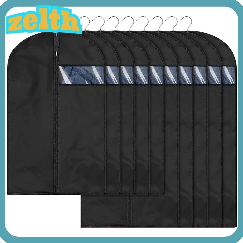 Zelth กระเป๋าแขวนเก็บของ, PEVA Garment Bag ถุงเก็บฝุ่นเสื้อผ้ากันน้ําที่ทนทานกันฝุ่นตู้เสื้อผ้า Organizer Coat Suit Dress