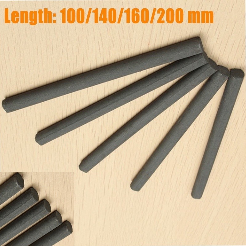 1pcs 10mmX100-200 mm Ferrite rod Bar Loopstick สําหรับวิทยุเสาอากาศคริสตัล Aerial transformer สีดํา 