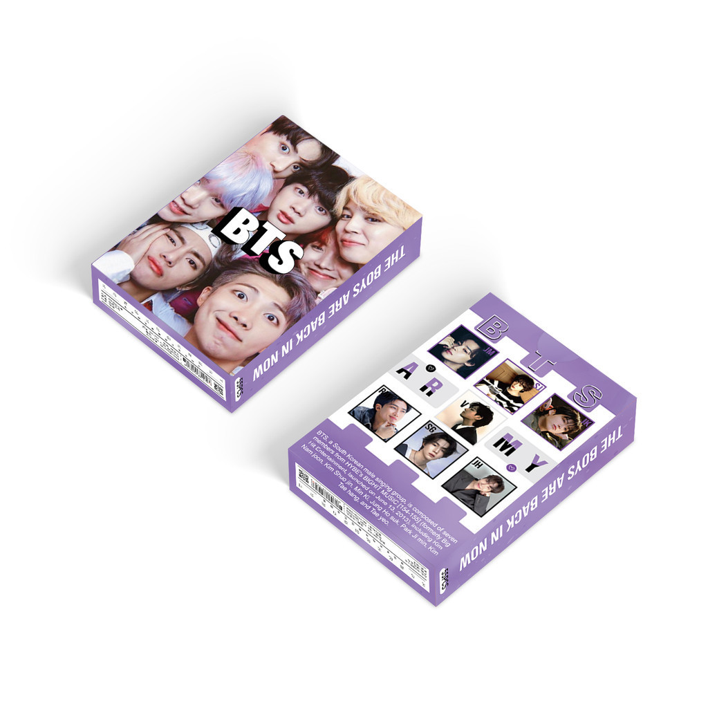50-124pcs BT-S เลเซอร์โฮโลแกรม Lomo การ์ด 11th Anniversary 2024 FESTA MONOCHROME POP UP V Jung Kook 