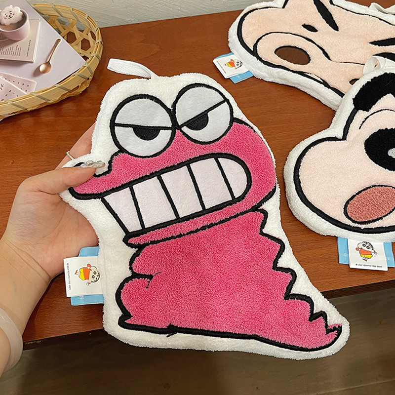 ผ้าเช็ดมือเครยอนชินจังน่ารักสนุกแขวนผ้าเช็ดหน้าดูดซับการ์ตูนผ้าขนหนูแขวน - รูปที่ 7