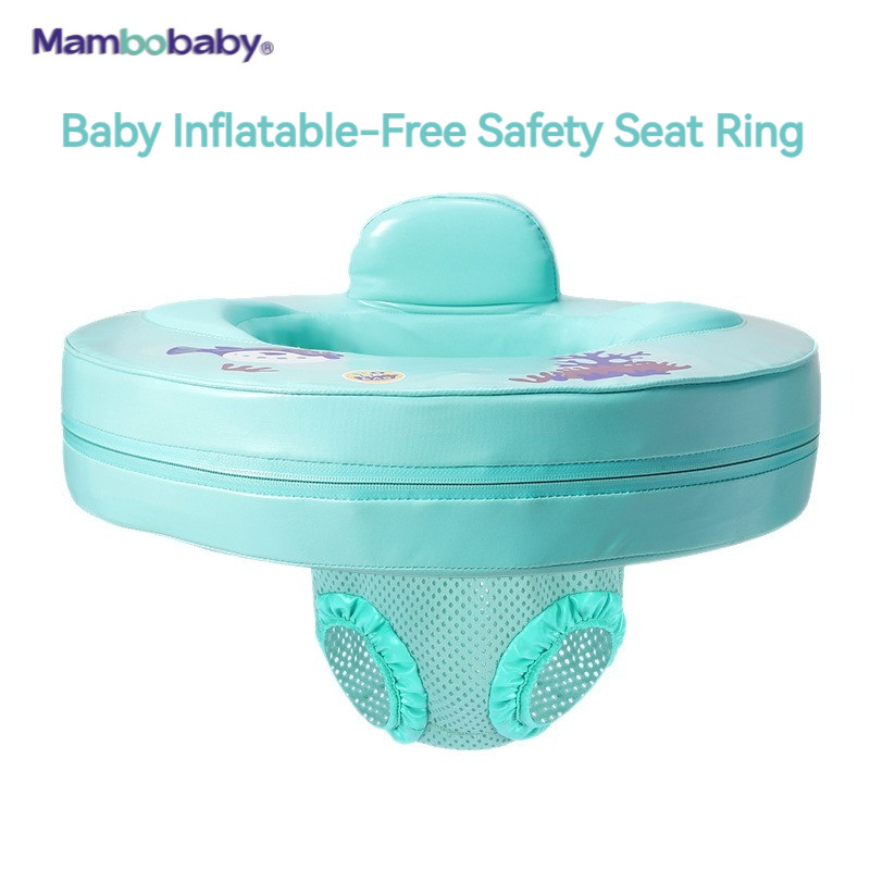 [ใหม่]Mambobaby Non Inflatable แหวนว่ายน้ําเด็กที่นั่งวงกลมเด็กลอยแหวนสําหรับ 3-24 เดือนเด็ก