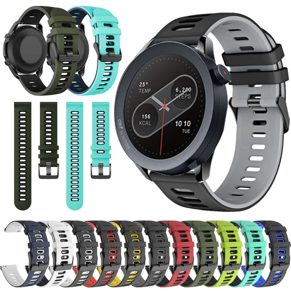 กีฬาสายยางสําหรับ CMF นาฬิกา Pro 2 ว่ายน้ําซิลิโคน Soft Watchband 22 มม.สําหรับ CMF นาฬิกา Pro 2 เข็มขัดอุปกรณ์เสริม