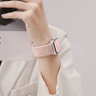 สายรัดไนลอนถักยืดหยุ่นสําหรับ Iwatch Apple Watch Ultra 3 2 Series 11 10 9 8 7 6 5 4 SE 3 2 49 46 45 42 41 มม.Smartwatch T800 Ultra I8 Pro Max S8 S9 Ultra 8 MAX 9 PRO S20 T500