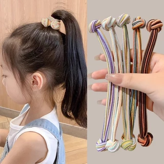 สไตล์ใหม่ตัวหนาผมที่มีสีสันผูกยางรัดของผู้หญิงยืดหยุ่นสูงและทนทานเชือกผม หมวก