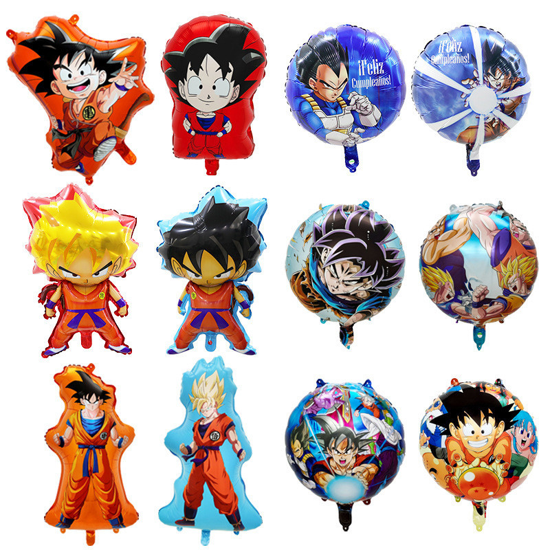 [จัดส่งด่วน24ชม.] Dragon Ball Monkey King ของเล่นอนิเมะโมเดลฟิล์มอลูมิเนียมลูกโป่งธีมเด็กตกแต่งปาร์ตี้ฟิล์มอลูมิเนียมลูกโป่งตกแต่งวันเกิดจัดปาร์ตี้ลูกโป่งวันเกิด