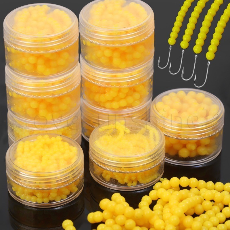น้ําหนักเบาถั่วตกปลาลอยตัวขนาดใหญ่-ซิลิโคนเทียมลอยเหยื่อ Bobbers-อุปกรณ์ตกปลา-80 ชิ้น/กล่องจําลองเหยื่อตกปลา-นุ่มลอยลูกปัดล่อ