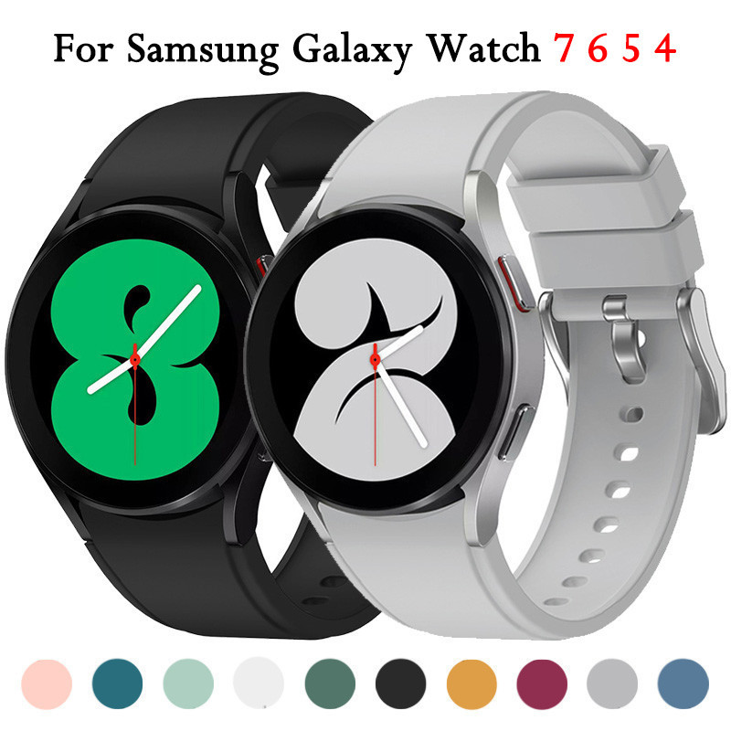 สายซิลิโคนสําหรับ Samsung Galaxy Watch 7 6 5 4 40 มม.44 มม.Galaxy Watch 6classic 43 มม.47 มม.5Pro 45 มม.นาฬิกา 4Classic42 มม.46 มม.