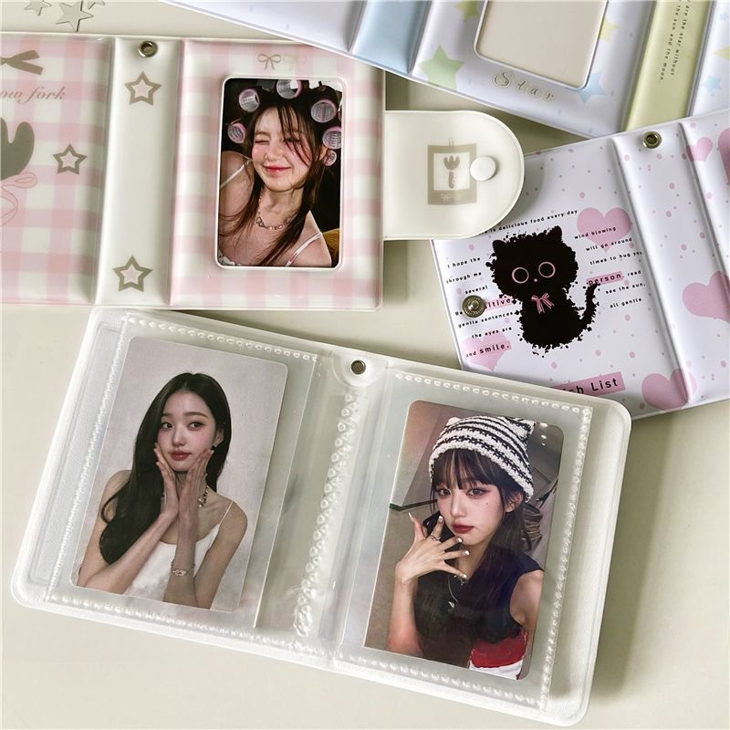 มินิ3นิ้วอัลบั้มรูป40กระเป๋า อิน ส้อมจัดแต่งทรงผมน่ารักแมวดําสไตล์ รหัส การ์ด เคป๊อป ไอดอลผู้ถือบัตรการจัดเก็บรวบรวมหน