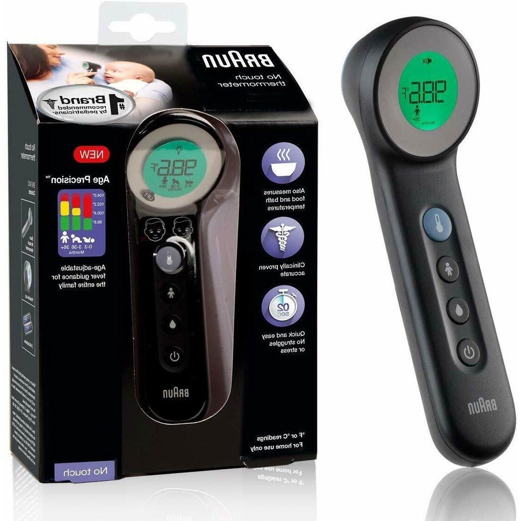 เทอร์โมมิเตอร์ 🇺🇸 USA 🇺🇸 New!! #1 USA Braun New Design ปรอทวัดไข้ทางหน้าผาก  Forehead Thermometer Br