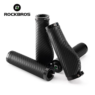 【TH Delivery】ROCKBROS ด้ามจับจักรยาน Universal PU หนังกันกระแทกนุ่มสบายจักรยานHandlebarรูปแบบคาร์บอนป้องกันการลื่นอุปกรณ์จักรยาน