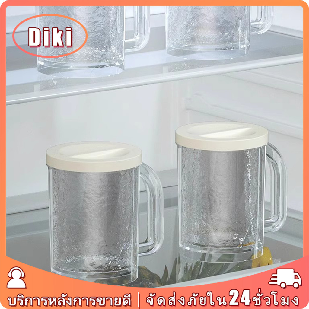 400ML แก้วเบียร์แช่แข็งขนาดใหญ่ แก้วแช่เย็น ใส่กาแฟ วิสกี้ หนาพิเศษ สองชั้น